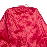 SWINGSTER Hydrotex Mens Varsity Jacket Red Satin Nylon 90s USA XL
