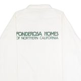 SWINGSTER Ponderosa Homes Of Northern California Mens Coach Jacket White Nylon 90s USA XL