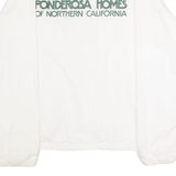 SWINGSTER Ponderosa Homes Of Northern California Mens Coach Jacket White Nylon 90s USA XL
