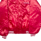 NEMESIS SPORTSWEAR Portage All Stars 2001 'Zachary' Mens Varsity Jacket Red Satin Nylon USA M
