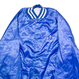 ISS CFI Steel Mens Bomber Jacket Blue Nylon 90s USA XL