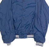 JC PENNEY Mens Coach Jacket Blue Nylon 90s USA M