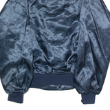 AUBURN SPORTSWEAR General Electric A-Team Puerto Rico Mens Bomber Jacket Blue Satin Nylon 90s USA L