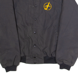 HARTWELL Flying J Travel Plaza Cheyenne WY Mens Bomber Jacket Black 90s USA M