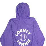 RENNOC County Tennis Mens Pullover Jacket Purple 90s USA Hooded L