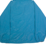 LL BEAN Womens Pullover Jacket Blue Nylon 90s Hooded Colourblock XL