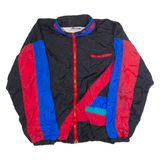 AVIAT SPORTIF Mens Shell Jacket Black Nylon 90s Hooded Colourblock M