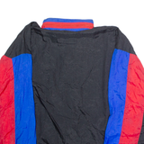 AVIAT SPORTIF Mens Shell Jacket Black Nylon 90s Hooded Colourblock M