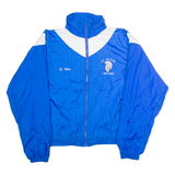 KAMPUS KOLORS JT Alton Trojans 'D. White' Mens Windbreaker Jacket Blue Nylon 90s L