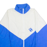 RINGOR Mens Windbreaker Jacket Blue Nylon 90s Colourblock XL