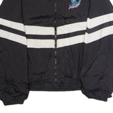 KAMPUS KOLORS Muskegon Fury Mens Wax Jacket Black Nylon 90s Striped 2XL