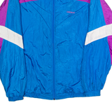 DREIMAR Mens Shell Jacket Blue Nylon 90s Colourblock M