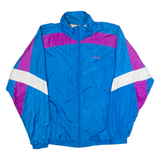 DREIMAR Mens Shell Jacket Blue Nylon 90s Colourblock M