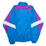 DREIMAR Mens Shell Jacket Blue Nylon 90s Colourblock M