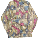 ULTRASPORT Womens Coat Brown 90s Hooded Crazy Pattern L