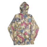 ULTRASPORT Womens Coat Brown 90s Hooded Crazy Pattern L