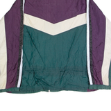 ENERGY ZONE Womens Windbreaker Jacket Green Nylon 90s Colourblock L