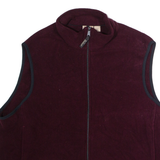 WOOLRICH Mens Fleece Gilet Maroon XL