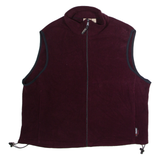 WOOLRICH Mens Fleece Gilet Maroon XL