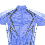 CRANE Cycling Mens Jersey Blue 1/4 Zip S