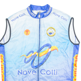 VB Cycling Mens Jersey Blue Sleeveless 1/4 Zip L