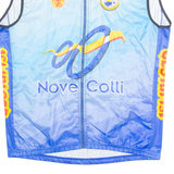 VB Cycling Mens Jersey Blue Sleeveless 1/4 Zip L