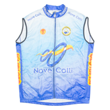 VB Cycling Mens Jersey Blue Sleeveless 1/4 Zip L