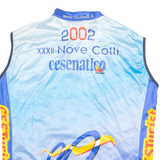 VB Cycling Mens Jersey Blue Sleeveless 1/4 Zip L