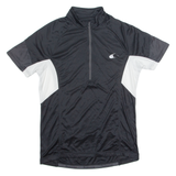 EVERTON Cycling Mens Jersey Black 1/4 Zip L