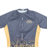 NEVER UNDERESTIMATE AN OLD MAN WITH A BICYCLE Cycling Mens Jersey Grey L