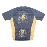NEVER UNDERESTIMATE AN OLD MAN WITH A BICYCLE Cycling Mens Jersey Grey L