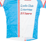 VERMARC Cycling Mens Jersey Blue 1/4 Zip L