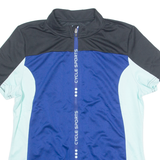 CRIVIT Cycling Womens Jersey Blue 1/4 Zip L