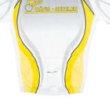 SOULLIMIT Cycling Mens Jersey White 1/4 Zip S