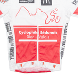 GS BIKE Cycling Mens Jersey White 1/4 Zip XS