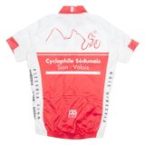 GS BIKE Cycling Mens Jersey White 1/4 Zip XS