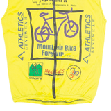 ATHLETICS LINEWEAR Cycling Mens Jersey Yellow Sleeveless 1/4 Zip M
