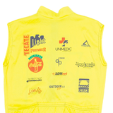 ATHLETICS LINEWEAR Cycling Mens Jersey Yellow Sleeveless 1/4 Zip M