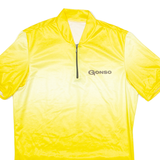 GONSO Cycling Mens Jersey Yellow 1/4 Zip L