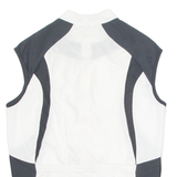 TEAM+ Cycling Mens Jersey White Sleeveless 1/4 Zip M