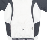 TEAM+ Cycling Mens Jersey White 1/4 Zip M