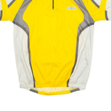 CRANE Cycling Mens Jersey Yellow 1/4 Zip M
