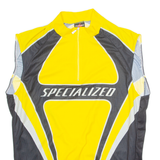 SPECIALIZED Cycling Mens Jersey Yellow Sleeveless 1/4 Zip 3XL