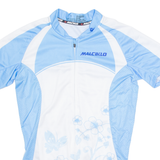 MALCIKLO Cycling Womens Jersey White 1/4 Zip L