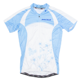 MALCIKLO Cycling Womens Jersey White 1/4 Zip L