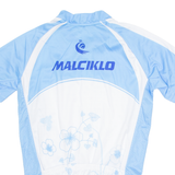 MALCIKLO Cycling Womens Jersey White 1/4 Zip L