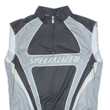 SPECIALIZED Cycling Mens Jersey Grey Sleeveless 1/4 Zip 3XL