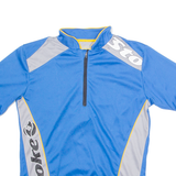 STOKE Cycling Boys Jersey Blue 1/4 Zip 11-12Y