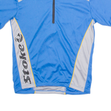 STOKE Cycling Boys Jersey Blue 1/4 Zip 11-12Y