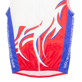IBEROSTAR Cycling Mens Jersey White Sleeveless 1/4 Zip XS